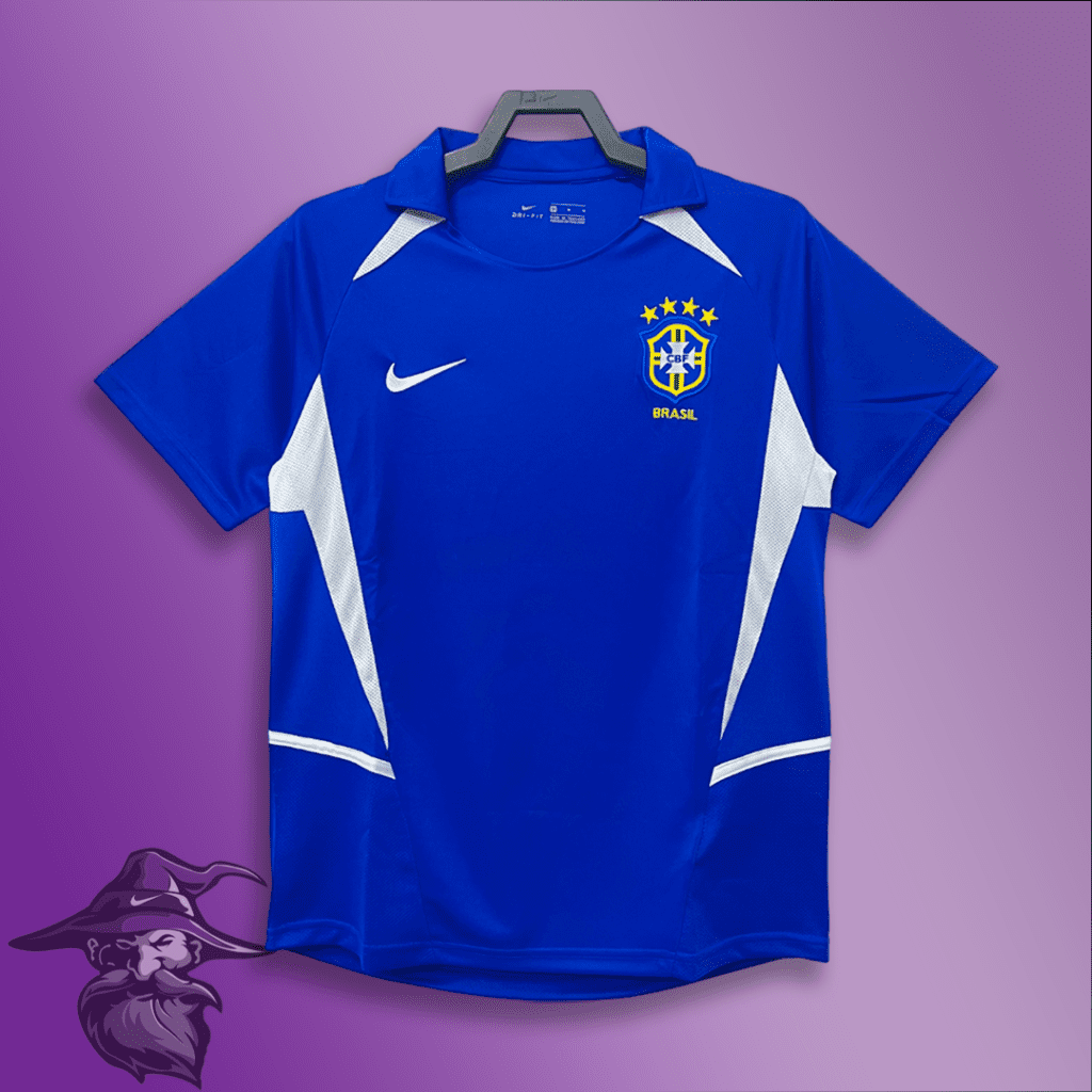 Camiseta azul do Brasil 2002 - Mago da Nike